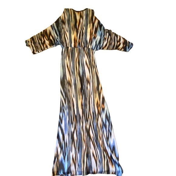 Allen B. By Allen Swartz Flowey Off Shoulder‎ Boho Long Maxi Dress Size 4 - Picture 3 of 11